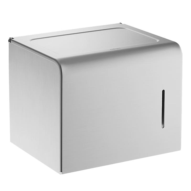 Hegii Aluminum Alloy Wall-Mounted Tissue Box with Shelf