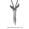 Relief Eagle Buckle Decors Bolo Tie for Men Women Bridegroom Wedding Necklace Western Cowboy Necktie Bolo Tie for Shirt