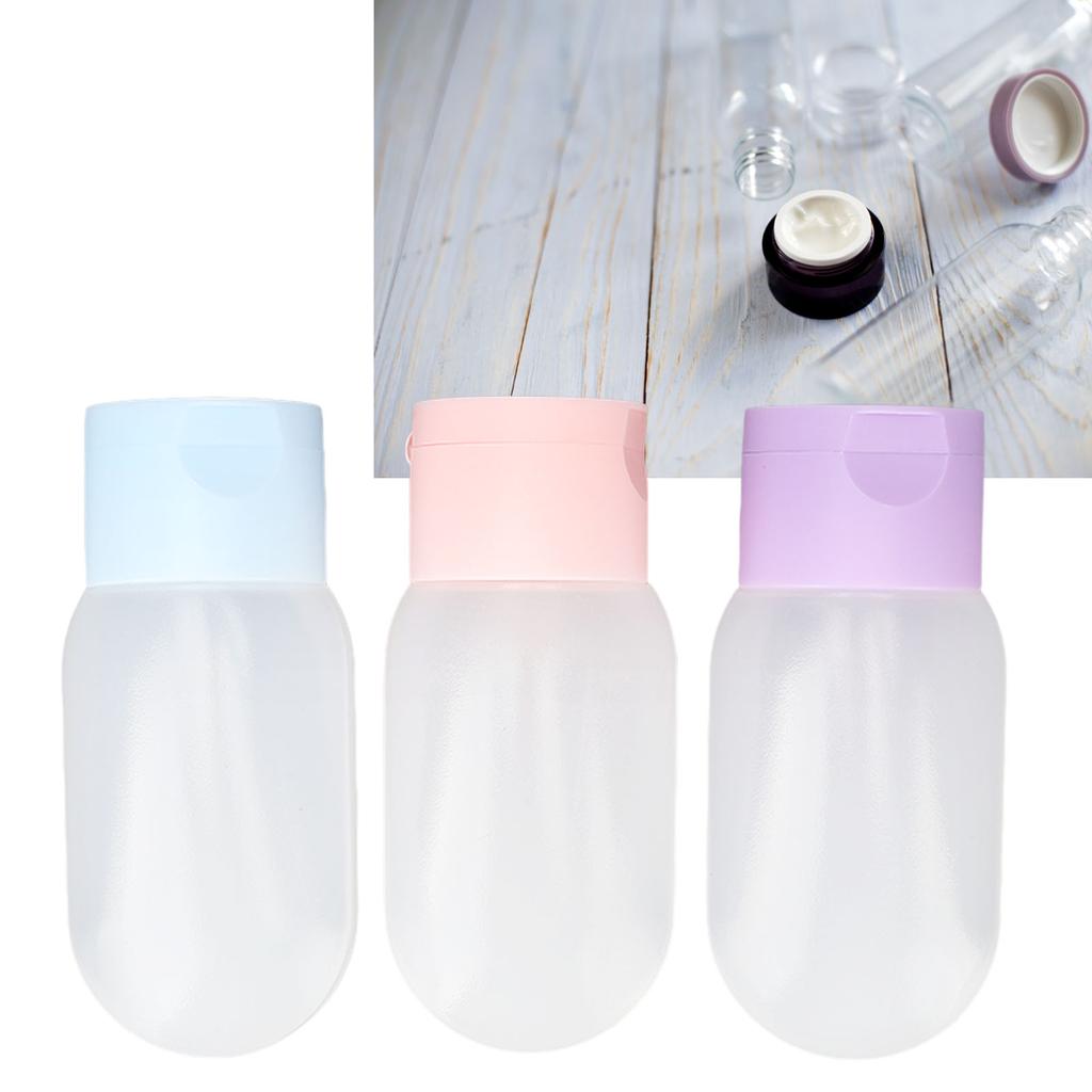 Soft Travel Bottles Leakage Proof Refillable Portable Squeezable Toiletry Cosmetic Container for Shampoo Lotion 3pcs