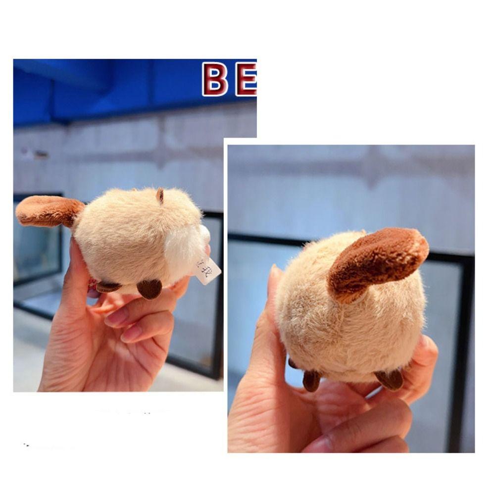 Soft Doll Tail Wagging Keychain Penguin Pig Doll Pullback Rope Keyring  Children Gift