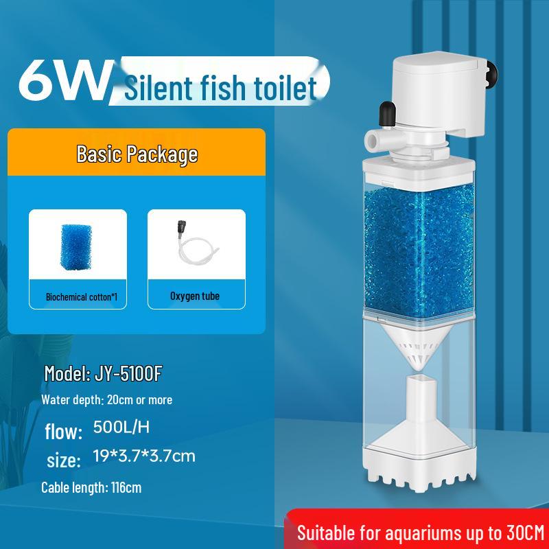 Filtro de Acuario Todo en Uno: Separador de Desechos de Pescado, Circulador de Agua y Oxigenador