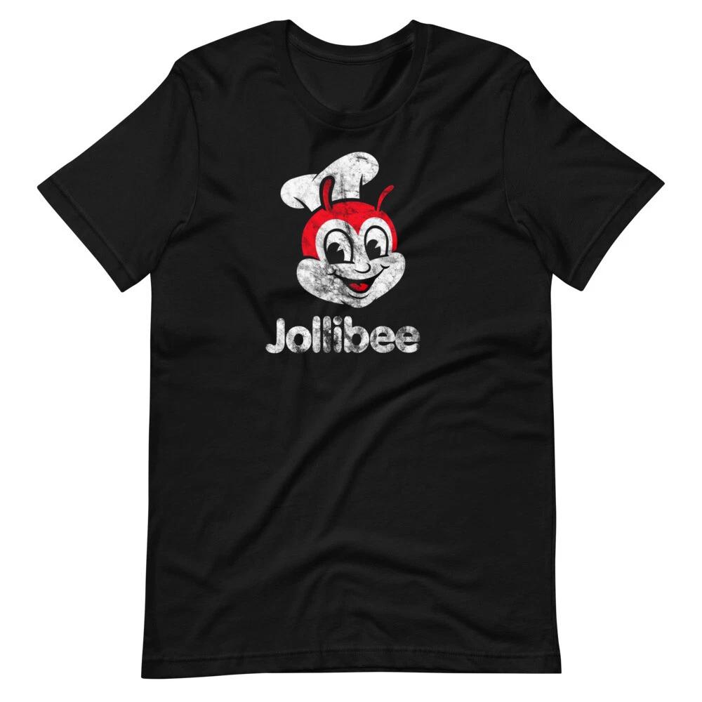 

JOLLIBEE Vintage Style Retro Distressed Black Tee Short-Sleeve Unisex T-Shirt 4XL