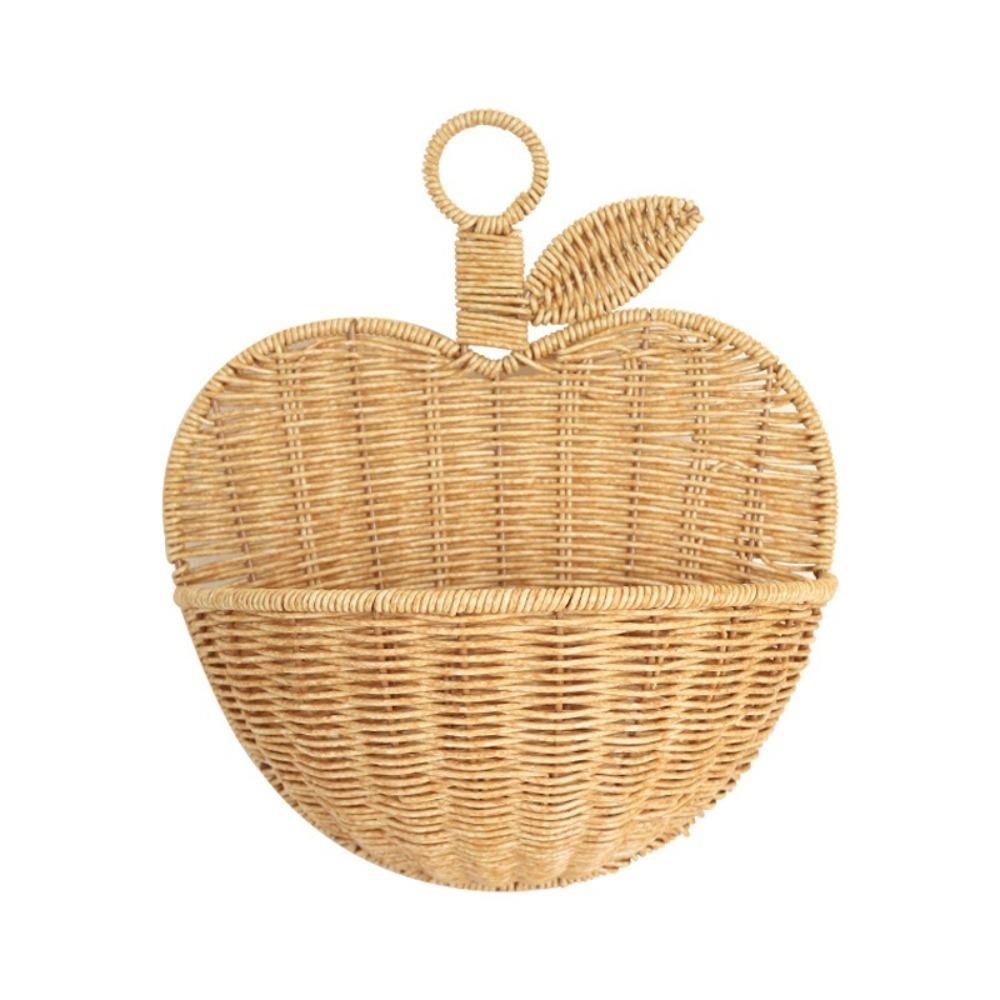 

Настенная корзина без сверления в форме яблока, корзина для цветов, новый контейнер для хранения фруктов, кухня Apple Shape