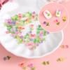 10 sztuk Lśniący Mini Żywiczny Kwiat Tulipana Miniatury Figurki do Terrarium Ozdoby Akcesoria do Dekoracji Samochodu Domu Losowy Kolor