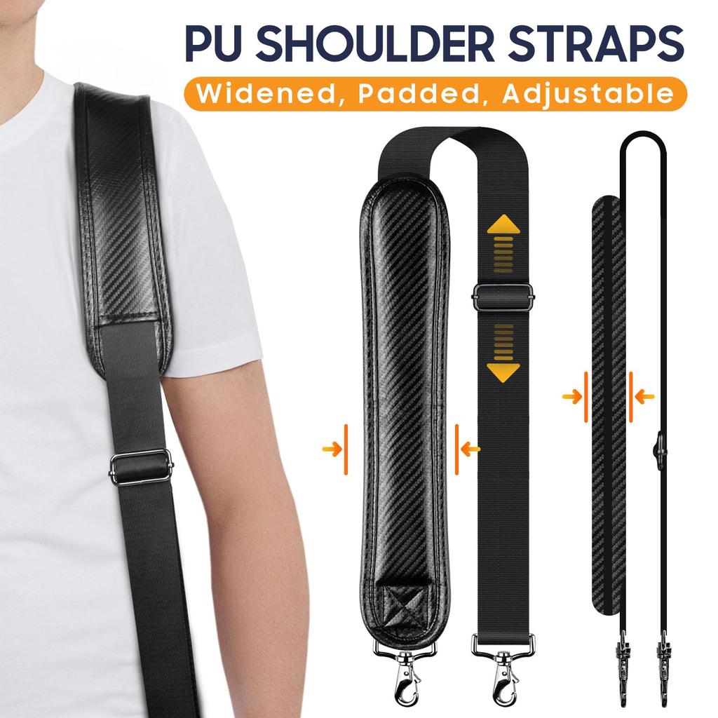 CAHAYA PU Shoulder Strap Included Acoustic Guitar Air Transportable ABS Material 15mm Cushion Sturdy Durable Waterproof Easy to Clean Neck Pillow