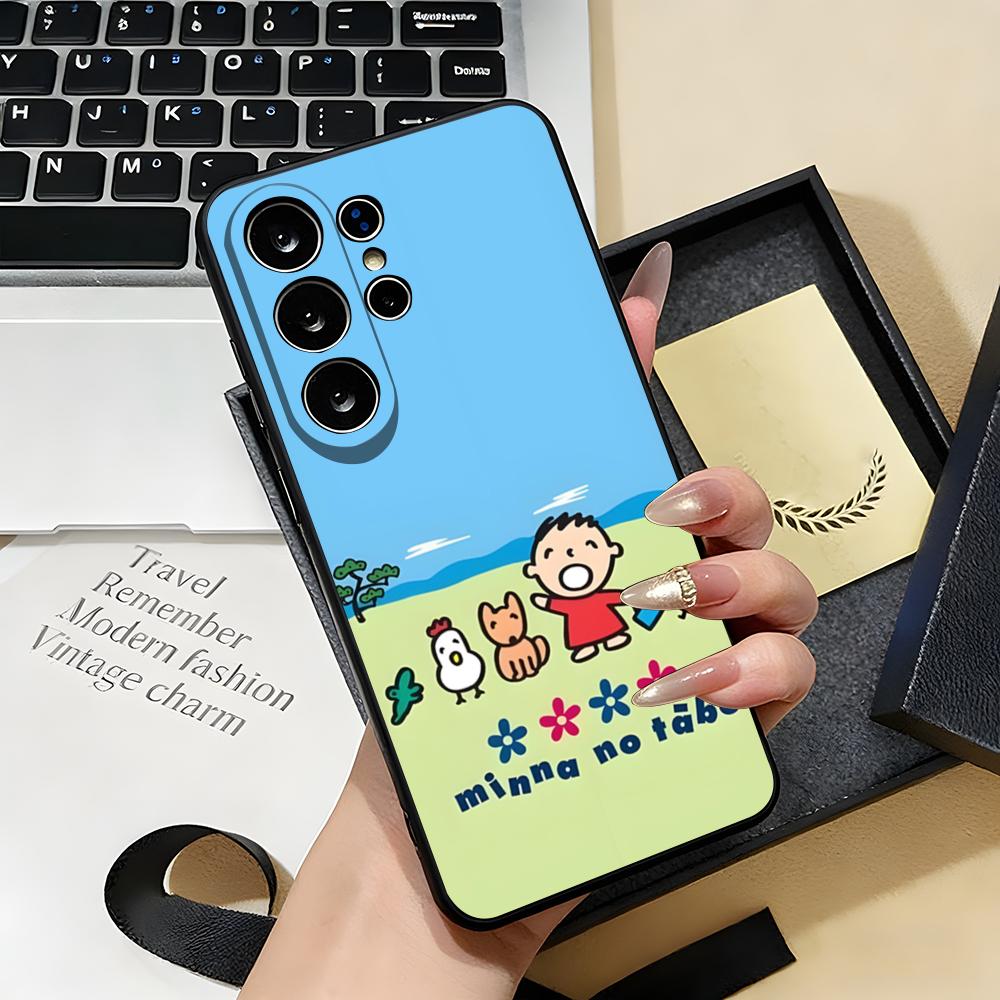 M-MINNA NO T-TABO Phone Case For Samsung S26 S25 S24 FE S23 S22 S21 Plus S20 Ultra Note20Ultra Black Soft Shell