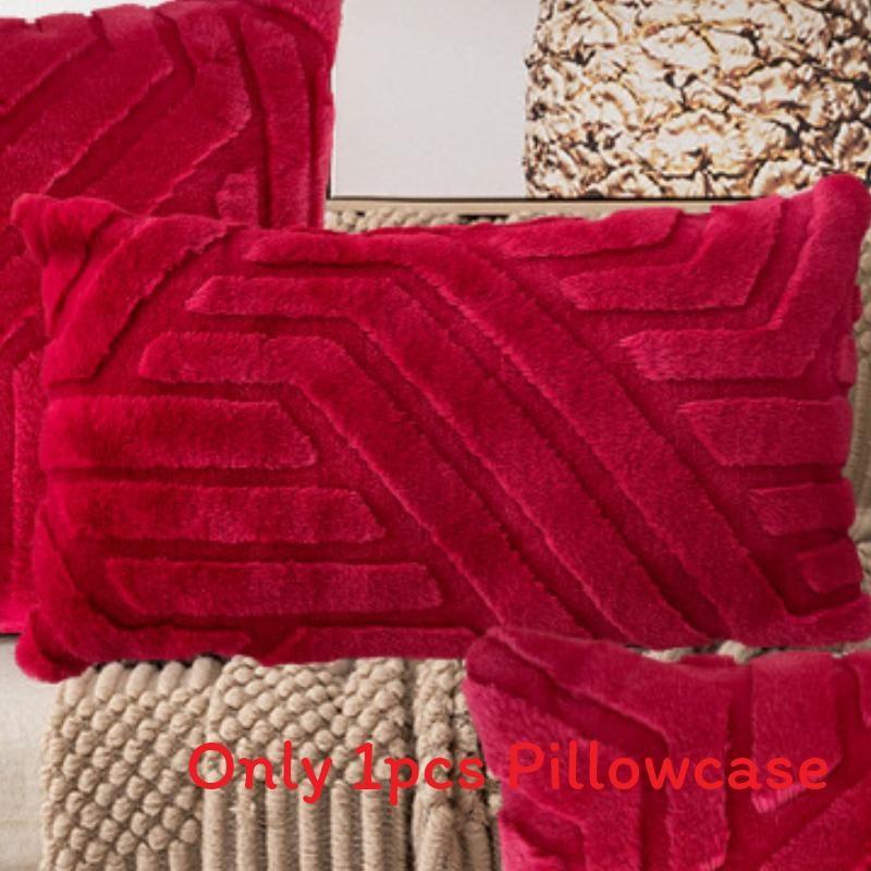 Stereoscopic Color Solid Plush Pillowcase Cushion Cover Decorations Bedroon