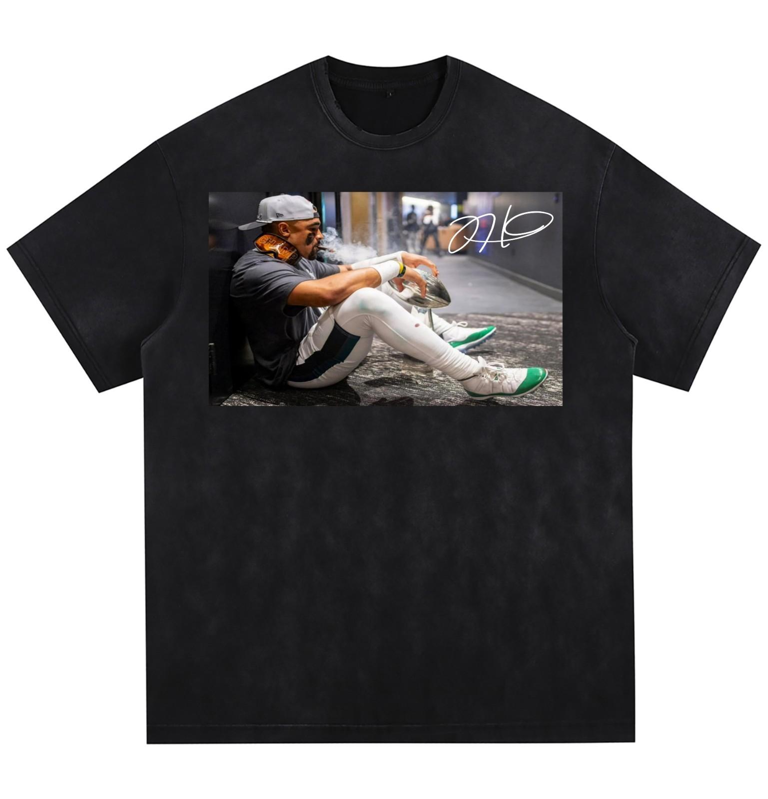 [ACID WASHED FRAYED] Vintage Jalen Hurts Victory Cigar 2026. S