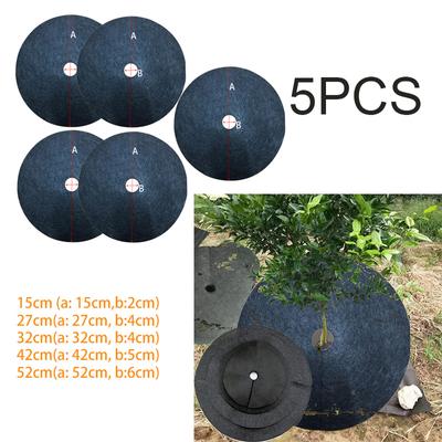 5pcs Flower Tree Plant Cover Protection  Mats Cloth Ecological Control Mulch Barrier Pot Garden Tools