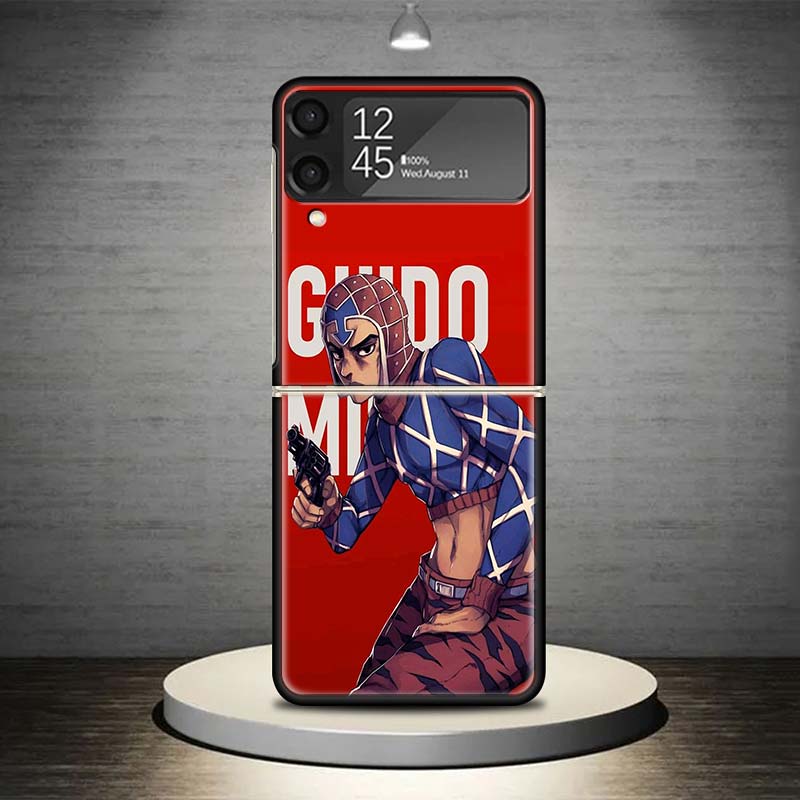 JoJo Adventure Guido Mista Phone Case For Samsung Galaxy Z Flip 7 6 5 4 3 5G Shockproof Cover Z Flip7 Flip6 ZFlip5 Flip3 Flip4 L