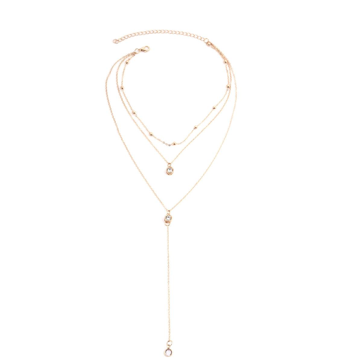 Accessories, Light Luxury, Simple Retro Ethnic Style Necklace, Crystal Pendant, Moon Short Collarbone Necklace.