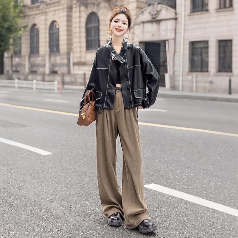 

Женская куртка с воротником-стойкой, цветная, на кулиске M