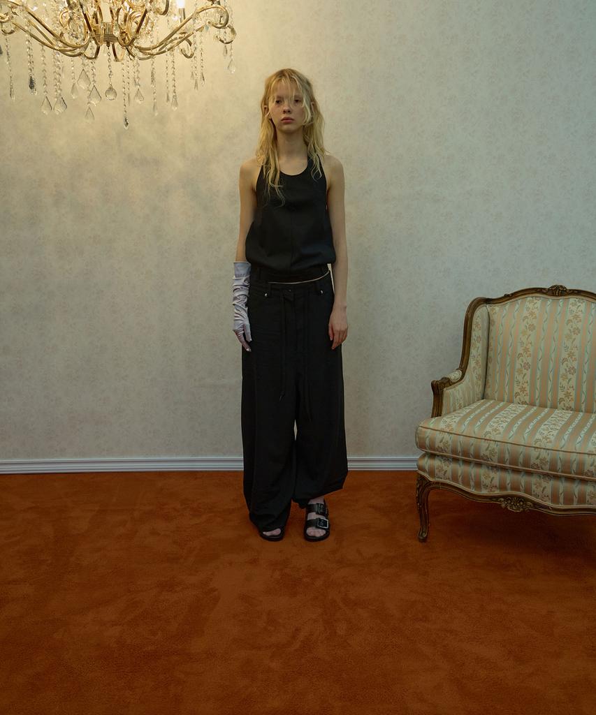 LCDC™ Crinkle Detail Wide Trousers (Black)