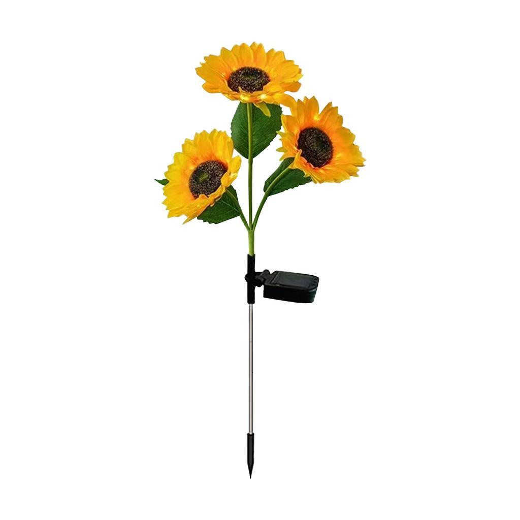 Solar Powered Sunflower Garden Lights Bright Sunflower LED Outdoor Decorative Post Lights Suitable For Yard, Terrace, IP65 , Great Gardening Gift
