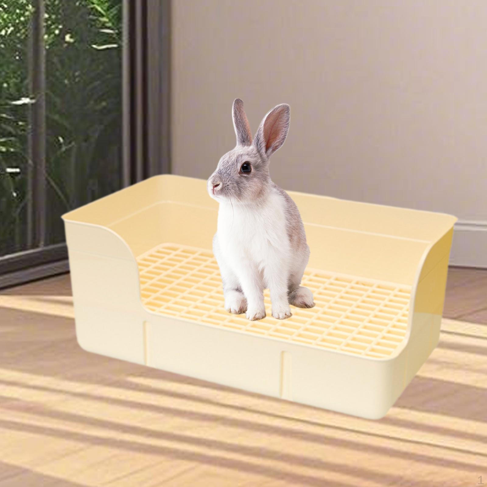 

Клетка для туалета для кролика, подстилка для туалета, поддон для хорька, поддон для писсуара для морской свинки белый