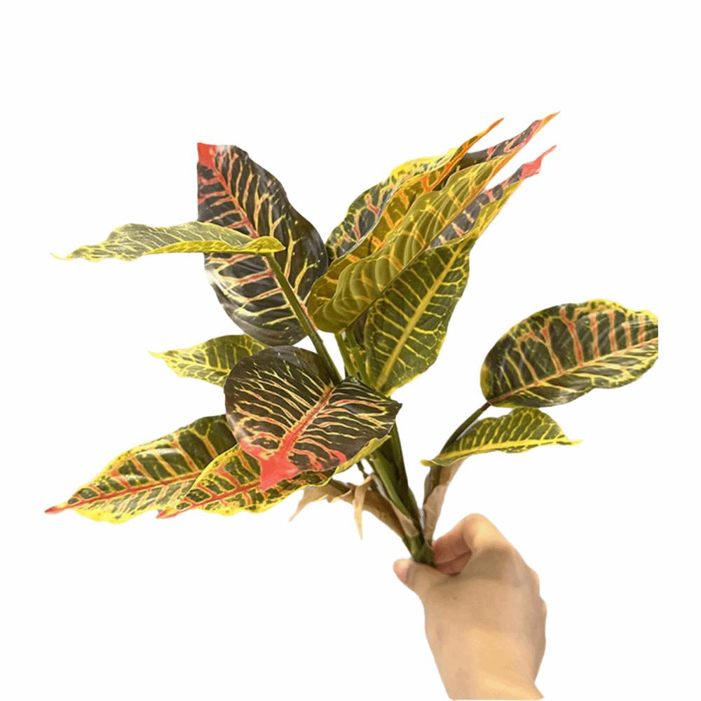 Creative 14 Leaves Artificial Plant Evergreen Green Scene Making Greenery Leaves Photo Props Plant Wall Wedding Ornament