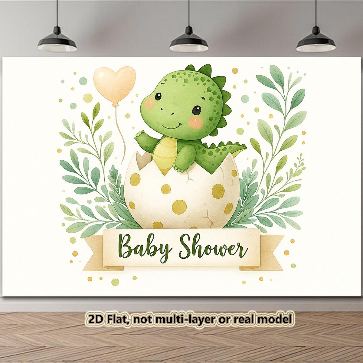 2D Plane, 2D Plane - A 2D plane banner, featuring a cute green dinosaur 100x150cm