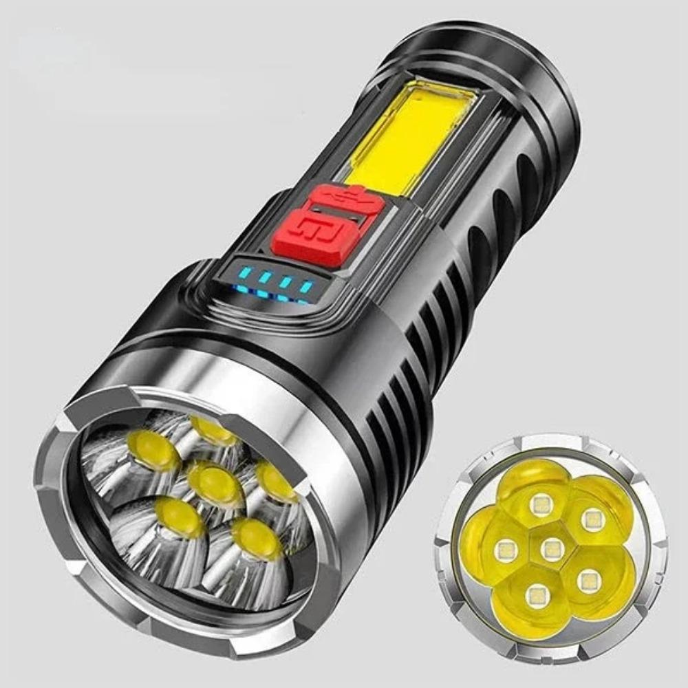 Mini přenosná svítilna nového stylu 6LED s vestavěnou baterií 18650 USB dobíjecí COB LED svítilna pro kempingová světla
