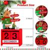 1 Pcs Wooden DIY Christmas Countdown Desk Calendar Desktop Ornament for Christmas New Year Small Gift Desktop Holiday Decoration