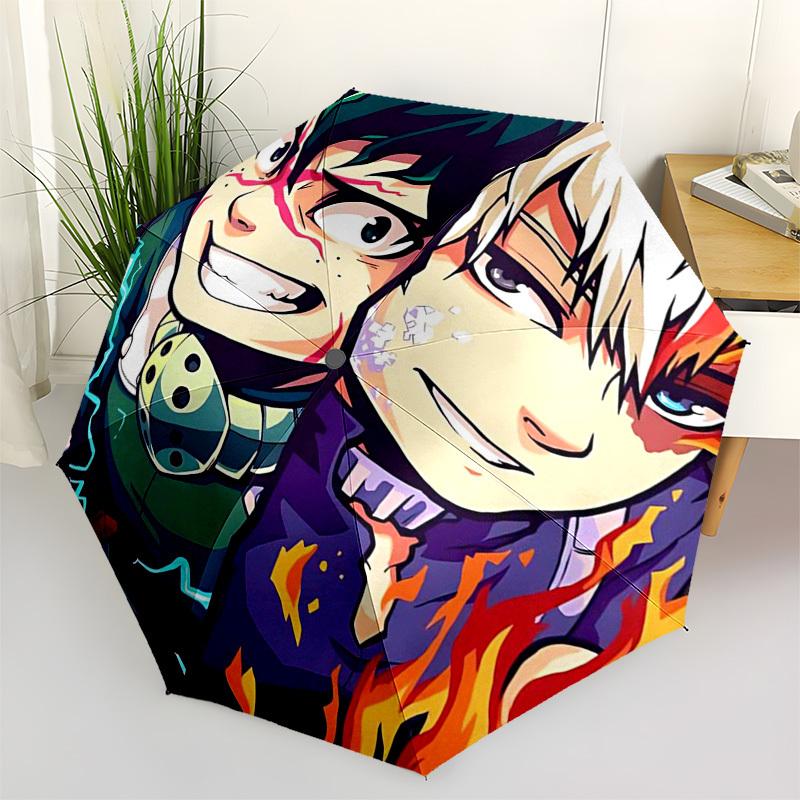 

1pc Outdoor Umbrella with Anime Characters Design - Automatic Opening/Closing, Portable 3-Fold Design, Iron Frame, Perfect Gift for Fans, Travele