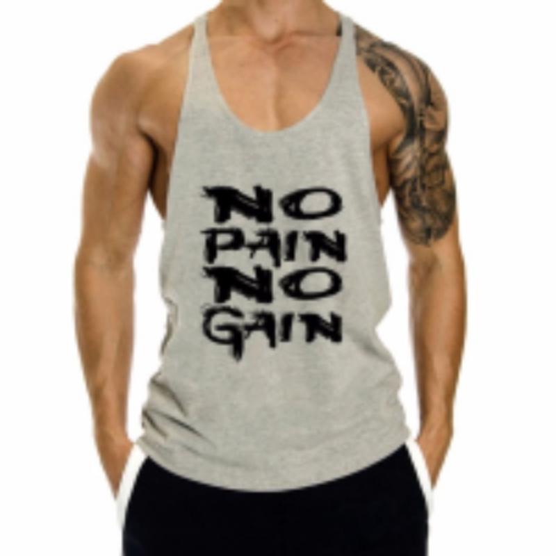 Tank Top Summer Y Back Gym Stringer Tank Top Men Cotton Clothing Bodybuilding Sleeveless Shirt Fitness Vest Muscle Singlets Workout Tank