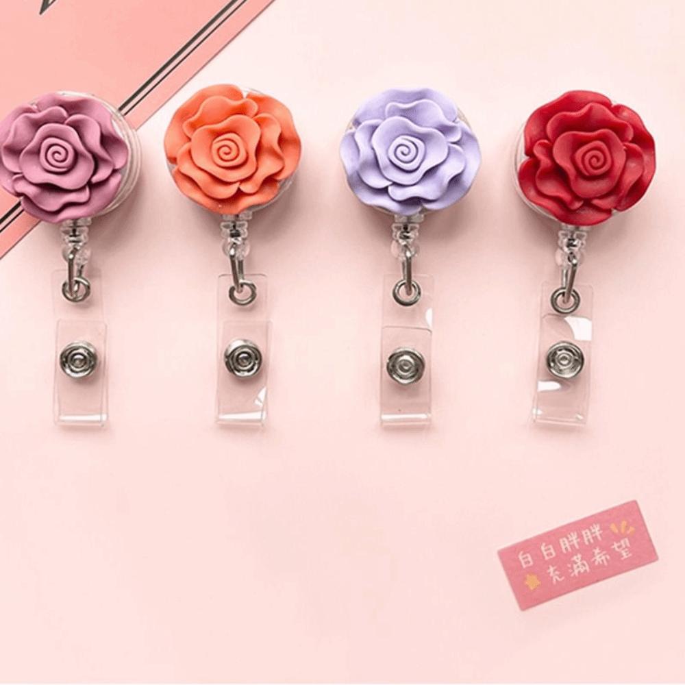 Name Tag Badge Reels Lanyard Badge Chest Pocket Clip Badge Holder Easy Pull Buckle Reel Clip