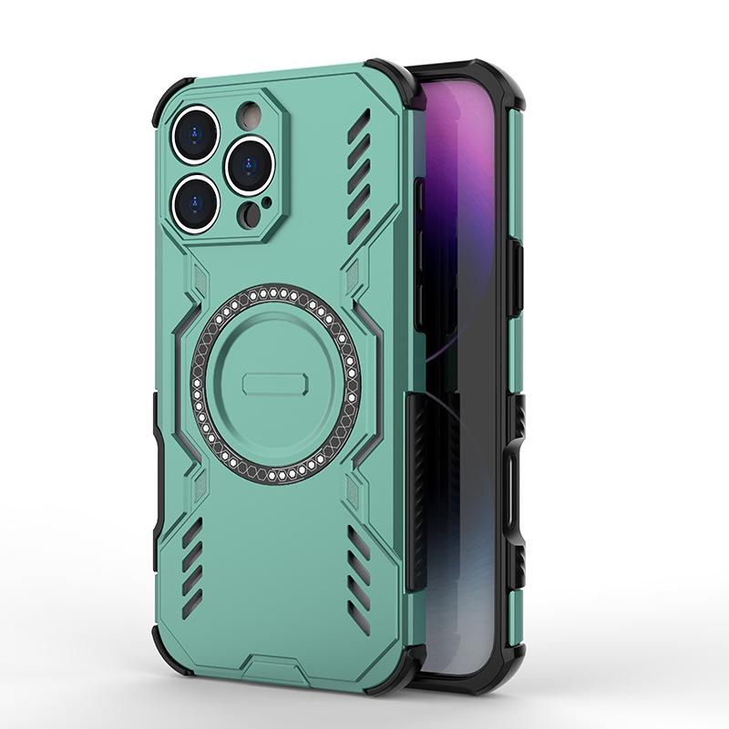 Suitable for iPhone16ProMax anti-drop mobile phone case, heat dissipation magnetic suction, Apple 15 Apple 16 mobile phone case protective case.