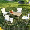 Outdoor Portable Folding Table & Chairs Set - Lightweight Roll-Up Table with Camping Seats