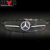 FCM5   Chrome Black Diamonds Style Bumper Grille With Illuminated LED OE Style Star Emblem For Mercedes Benz C-Class W205 2015-18 C350