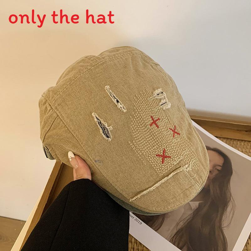 Yourself Boho Beret Hat With Embroidered Design For Casual Women