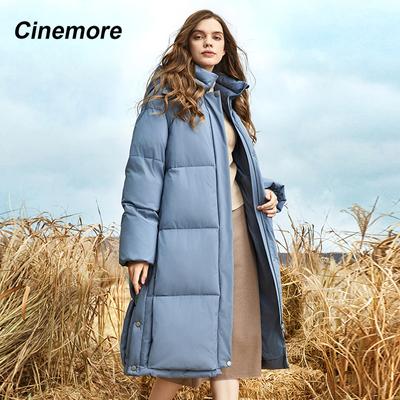 Cinemore Thicken Dlhá Dámska zimná bunda Kabát Kapucňa Delený lem Teplý Bio fleece Parkas Dámske Oblečenie Móda Prešívaná bunda