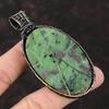 Ruby Zoisite Pendant Copper Wire Wrapped Pendant Handmade Pendant Ruby Zoisite Copper Jewelry Pendant For Women Top Quality Gemstone Jewelry