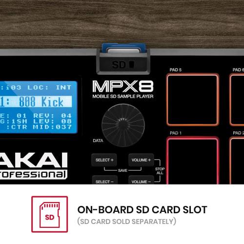 Akai Professional MPX8 Sampler with 8 Pads and SD Card Slot