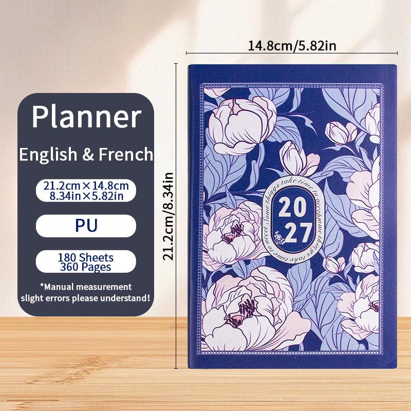 2027 English A5 Daily Planner with Custom Logo