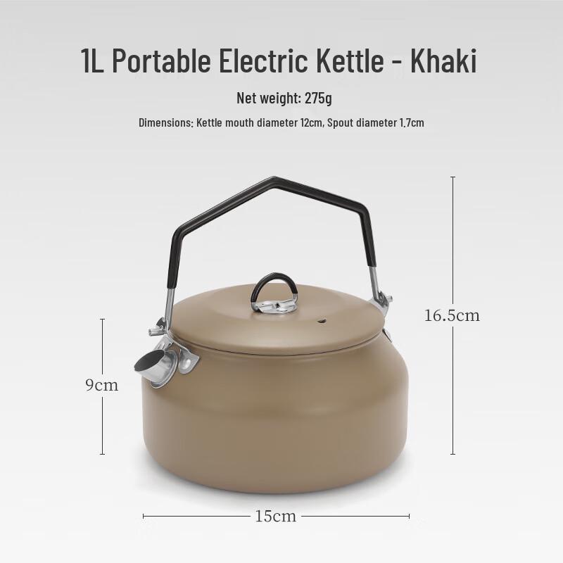 

Junkaiwei 1L Outdoor 304 Stainless Steel Coffee & Tea Kettle