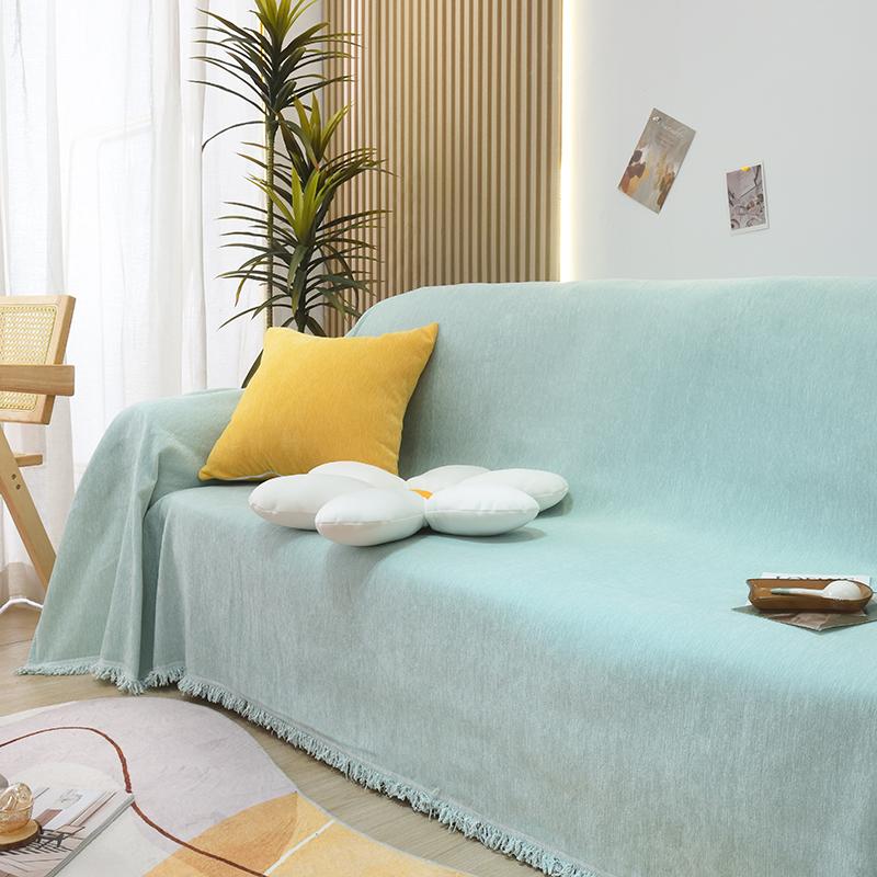 Solid Color Soft Knitted  Blanket   Sofa Protector Solid Smooth Fabric Velvet   Blanket for Bed Travel Protective Cover