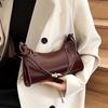Shoulder Bag - Golden-Tone Zipper Closure & Adjustable Strap, Minimalist Tote For, Casual & Formal Events, Durable & Versatile Everyday Purse