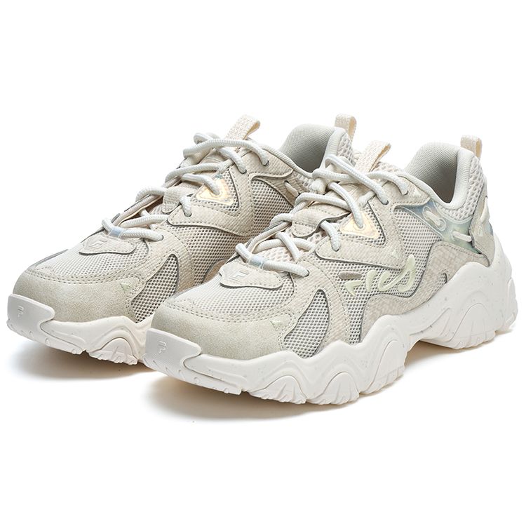 Fila Cat Paw 4th Generation Mesh Fabric Synthetic Leather Sports Non-Slip Low-Top Casual Shoes Women Sneaker Foam-White F12W322107FWG