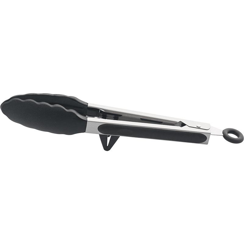 BBQ Food Clip Non-slip Stainless Steel Barbecue Bread Clip Silicone High Temperature Grill Tong Dining Bar Kitchen Accessories