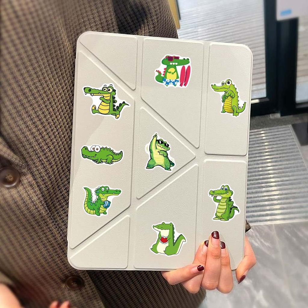 50Pcs Cute Crocodile Cartoon Stickers Kawaii Reptiles Decal Diy Luggage Phone Guitar Cup Scrapbook Waterproof Sticker Kid Toys