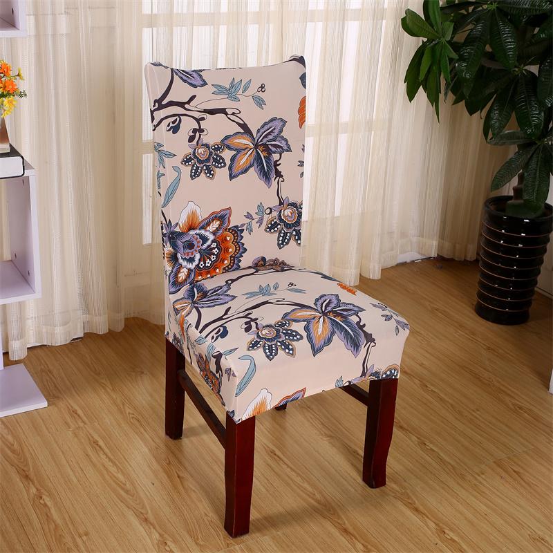 1Pc Elastic Dining Chair Cover Geometric Slipcovers Chair Case Stretch Seat Cover For Wedding El Banquet Living Room