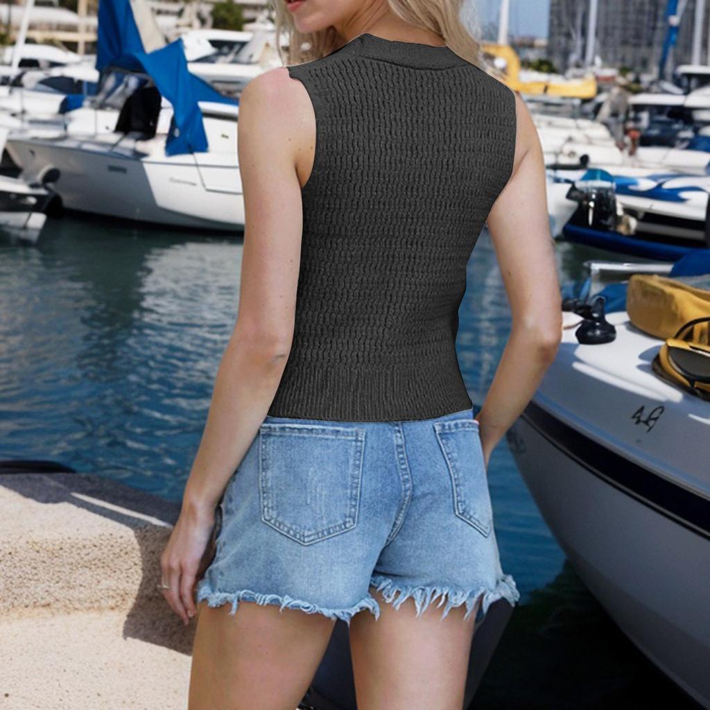 Women's Fashion Casual Daily Versatile Texture Slim Fit Summer Vest Top