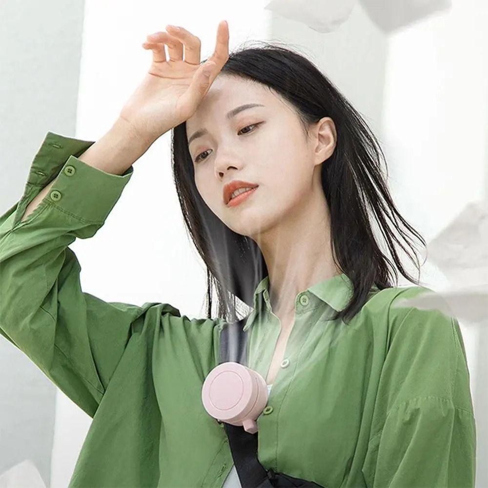 High Air Flow Wearable Neck Fan Ultra Quiet Portable Hanging Fan Clip-on USB Fan Daily Commuting