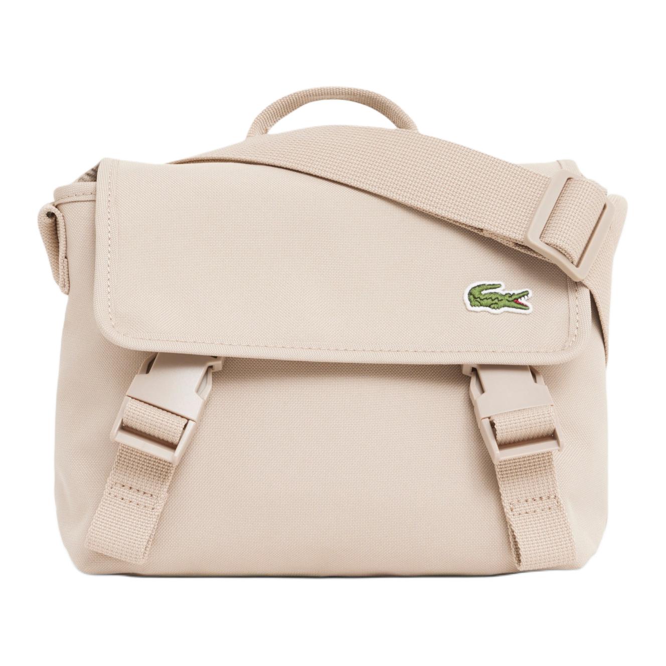 Lacoste Crocodile Logo Design Polyester Tote Bag Unisex Tote Bag Beige NU4865NE-Q47 Beige