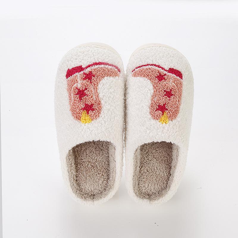 New comfortable home double boots warm winter cotton slippers couple men's and women's platform soft-soled shoes thickened non-slip
