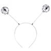 HX6F Glittering Powder Alien Headband Disco Party Hairhoop Costume Hairhoop Nightclub Funk Party Headwear Hair Decors