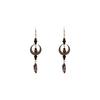 Chinese Style Wooden Ancient Style Water Drop Tassel Step Tassel Hairpin Chinese Style Niche Crescent Moon Round Bead Cheongsam Chinese Dress Earrings