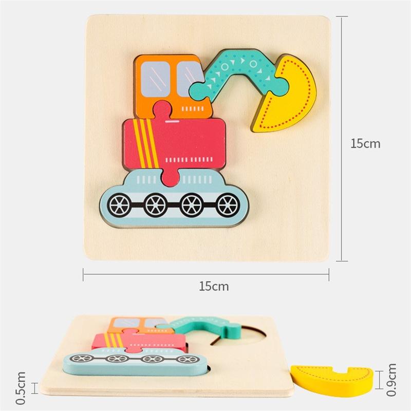 Educational 3D Wooden Puzzle For Toddlers, Wood Jigsaw Puzzles, Montessori Games And Educational Toys