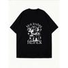 Oversized T Shirt White Cow With Coffee Cup And Not Today Heifer Print Casual Streetwear For Women