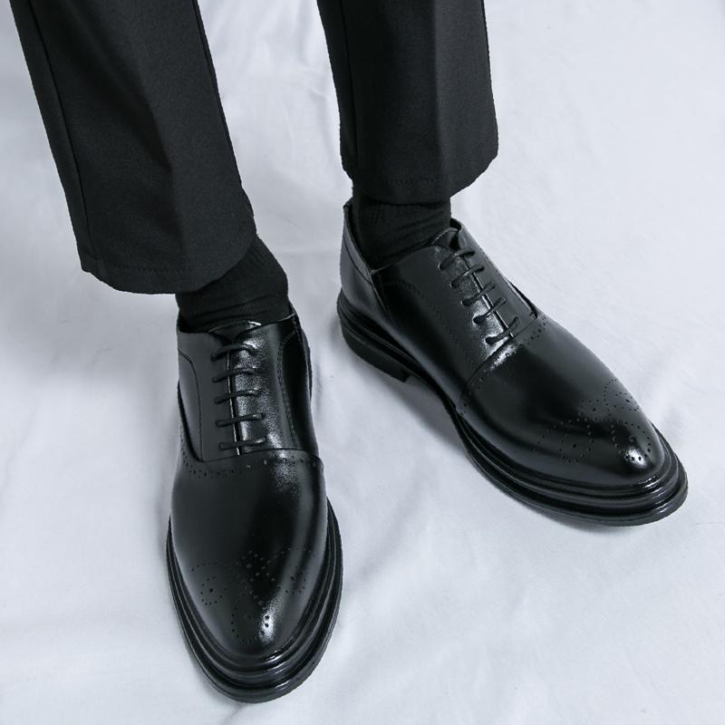 Men's Pointed Leather Shoes Minimalist and Versatile Style Daily Casual Business Outdoor Party Men's Fashionable British Sho